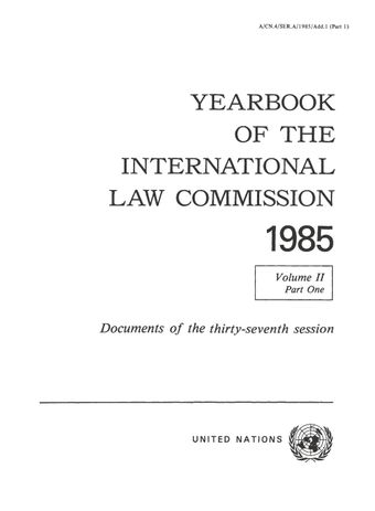 image of Yearbook of the International Law Commission 1985, Vol. II, Part 1