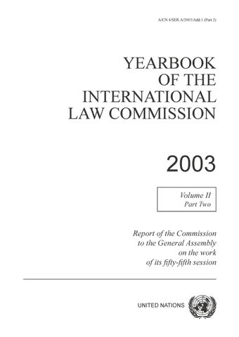 image of Summary of the work of the commission at its fifty-fifth session