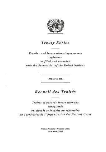 image of Recueil des Traités 2187