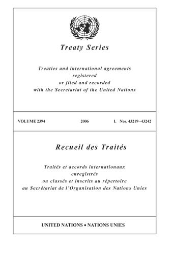 image of Recueil des Traités 2394