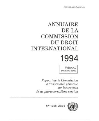 image of Annuaire de la Commission du Droit International 1994, Vol. II, Partie 2