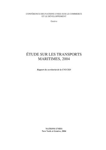 image of Étude sur les Transports Maritimes 2004