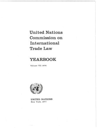 image of United Nations Commission on International Trade Law (UNCITRAL) Yearbook 1976