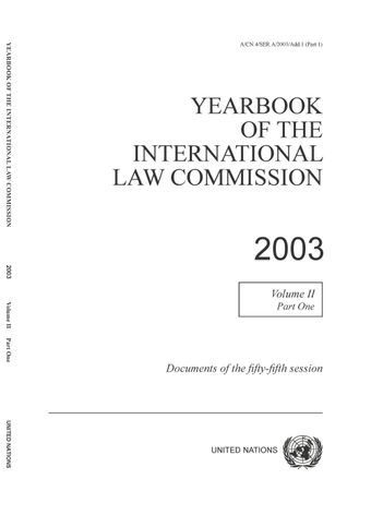 image of Yearbook of the International Law Commission 2003, Vol. II, Part 1