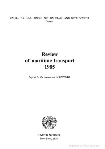 image of Summary of main developments in 1985
