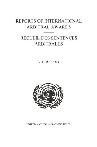 image of Recueil des sentences arbitrales, vol. XXXI