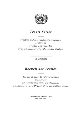 image of No. 1215. United Nations Industrial Development Organization Preparatory Commission for the Comprehensive Nuclear Test-Ban Treaty Organization and United Nations