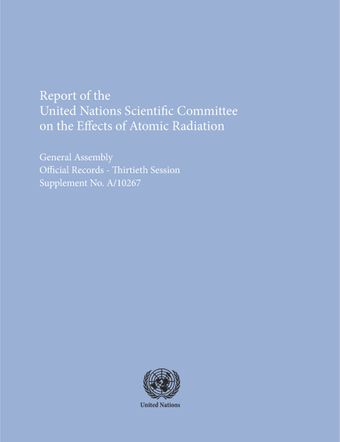 image of Report of the United Nations Scientific Committee on the Effects of Atomic Radiation (UNSCEAR) 1975