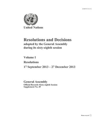 image of Resolutions adopted on the reports of the Third Committee