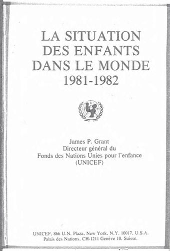 image of La Situation des Enfants dans le Monde 1981-1982