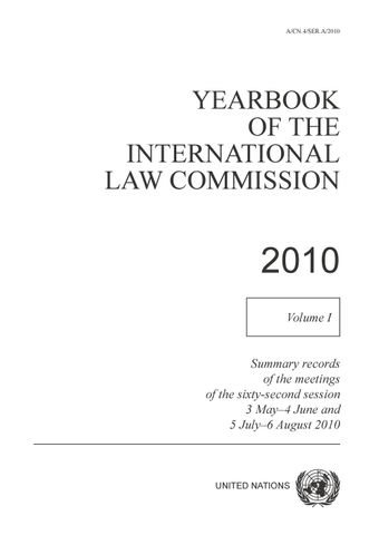 image of Yearbook of the International Law Commission 2010, Vol. I