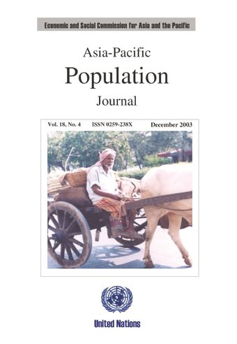 Asia-Pacific Population Journal, Vol. 18, No. 4, December 2003
