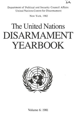 image of List of resolutions and decisions on disarmament and related questions adopted by the General Assembly at its thirty-sixth session, held from 15 September to 18 December (including voting)