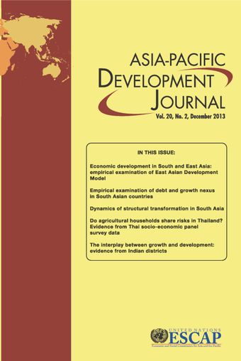 Asia-Pacific Development Journal, Vol. 20, No. 2, December 2013