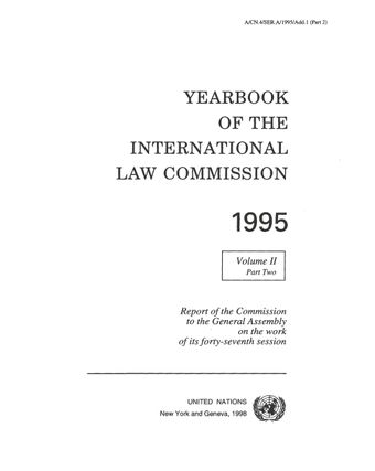 image of Yearbook of the International Law Commission 1995, Vol. II, Part 2