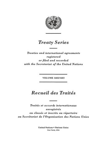 image of Ratifications, accessions, subsequent agreements, etc., concerning treaties and international agreements registered with the Secretariat of the United Nations on 1 April 1991
