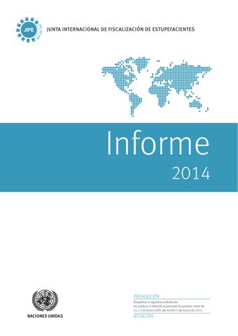 image of Informe de la Junta Internacional de Fiscalización de Estupefacientes correspondiente a 2014