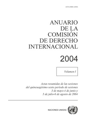 image of Actas resumidas de las sesiones de la primera parte del 56.º período de sesiones celebrada en ginebra del 3 de Mayo al 4 de Junio de 2004