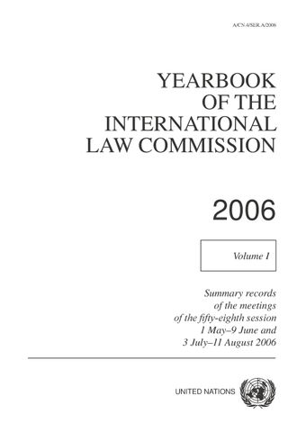 image of Yearbook of the International Law Commission 2006, Vol. I
