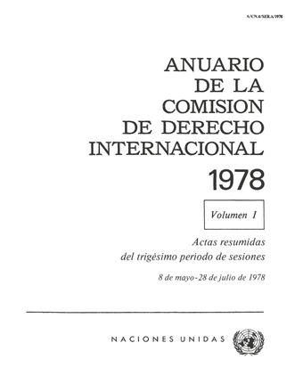 image of Anuario de la Comisión de Derecho Internacional 1978, Vol. I