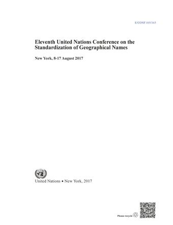 image of Eleventh United Nations Conference on the Standardization of Geographical Names