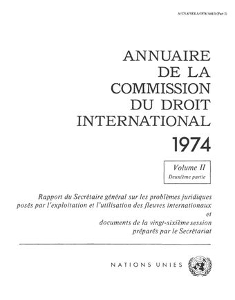 image of Répertoire des documents de la vingt-sixième session non reproduits dans le volume II