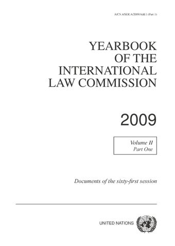 image of Yearbook of the International Law Commission 2009, Vol. II, Part 1