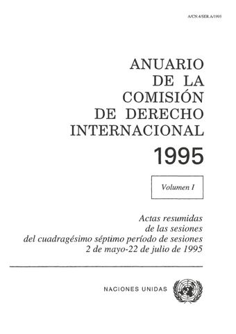 image of Anuario de la Comisión de Derecho Internacional 1995, Vol. I