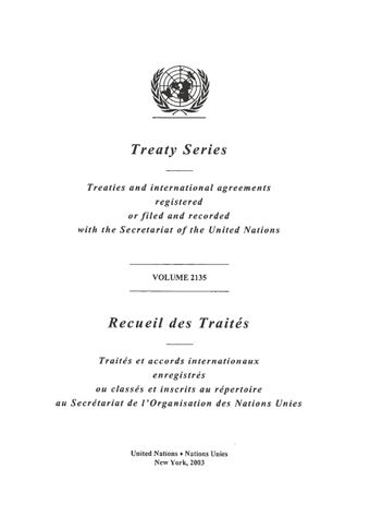image of Treaty Series 2135