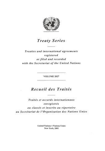 image of Recueil des Traités 2027