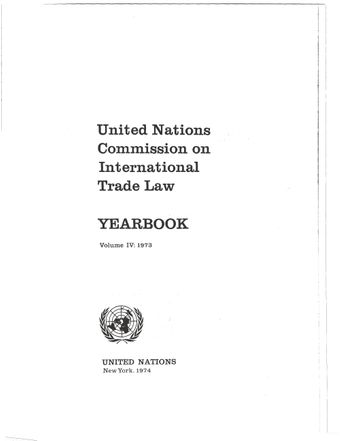 image of United Nations Commission on International Trade Law (UNCITRAL) Yearbook 1973