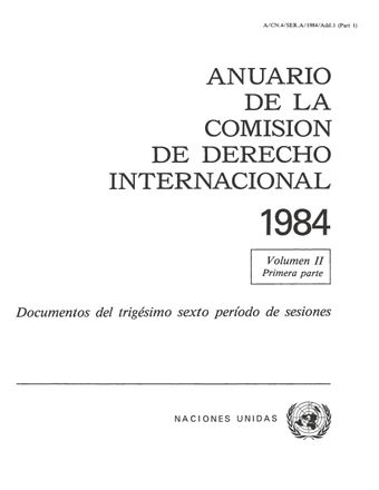 image of Anuario de la Comisión de Derecho Internacional 1984, Vol. II, Parte 1