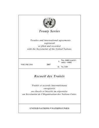image of Treaty Series 2443
