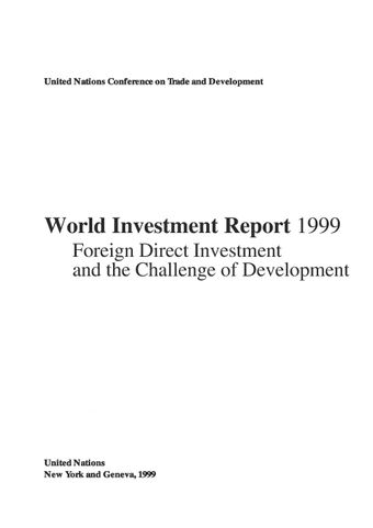 image of World Investment Report 1999