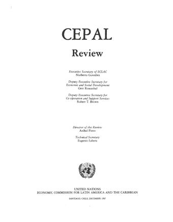 CEPAL Review No. 33, December 1987