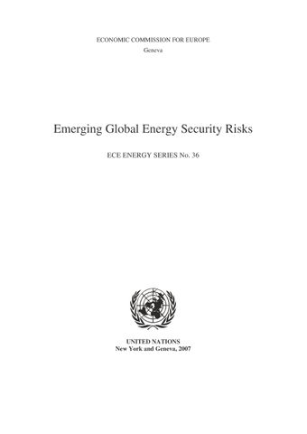 image of Emerging Global Energy Security Risks