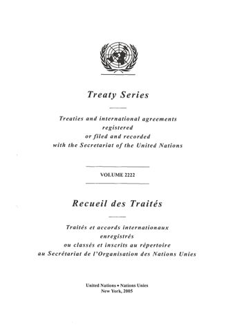 image of Recueil des Traités 2222