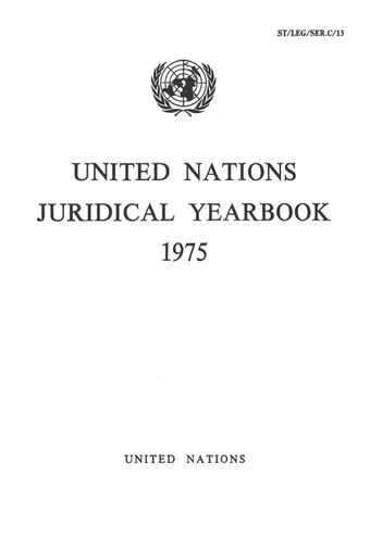 image of United Nations Juridical Yearbook 1975