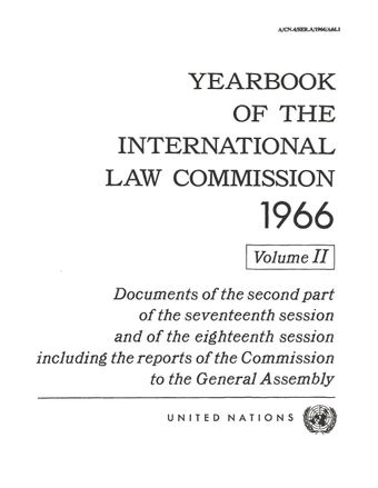 image of Yearbook of the International Law Commission 1966, Vol. II