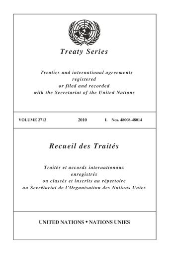 image of Recueil des Traités 2712