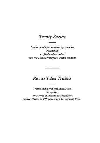 image of Ratifications, accessions, subsequent agreements, etc., concerning treaties and International agreements registered with the Secretariat of the United Nations