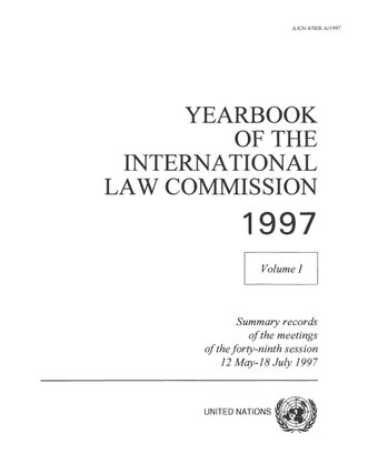 image of Yearbook of the International Law Commission 1997, Vol. I