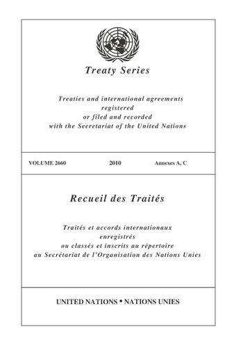 image of Ratifications, accessions, etc., concerning league of nations treaties and international agreements registered in March 2010 with the Secretariat of the United Nations (ANNEX C)