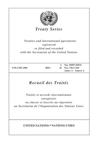 image of Recueil des Traités 2896