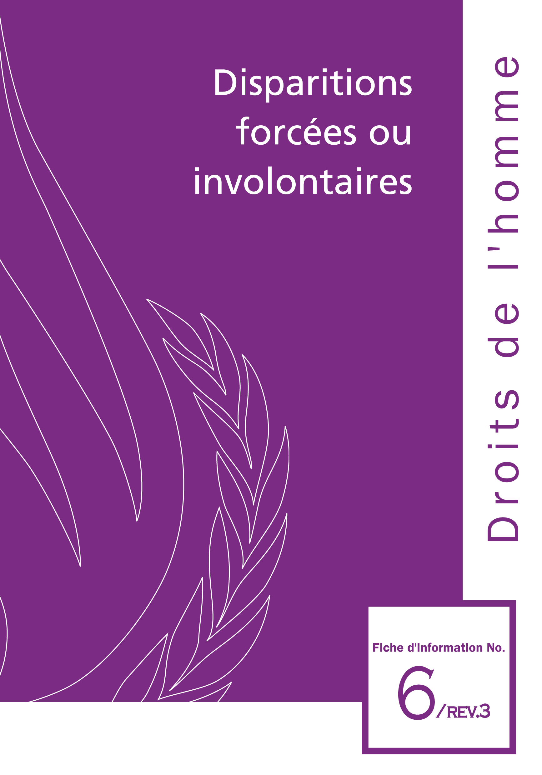 image of Droits de l'homme fiche d'information No. 6, Rev. 3