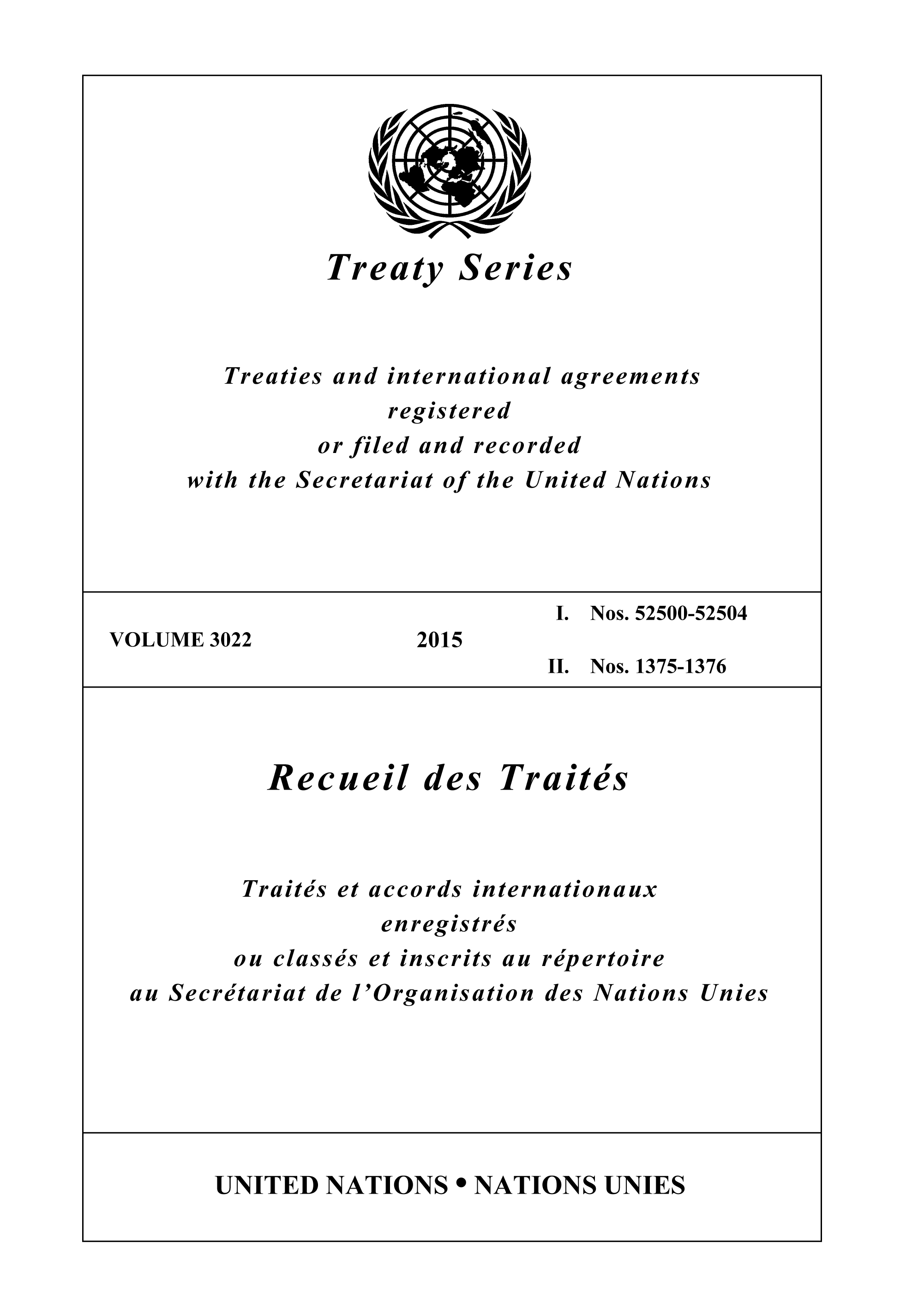 image of Treaty Series 3022
