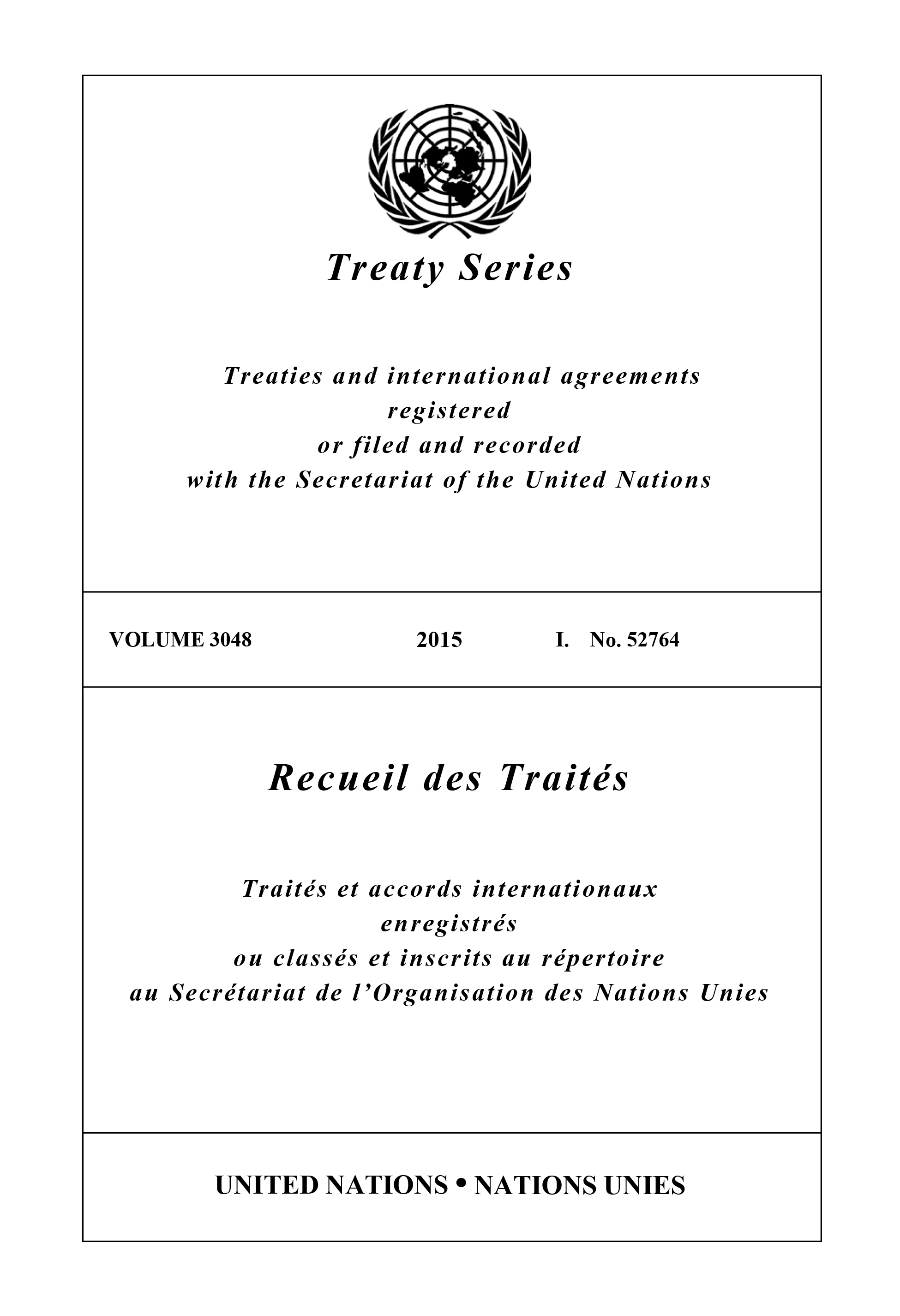 image of Recueil des Traités 3048