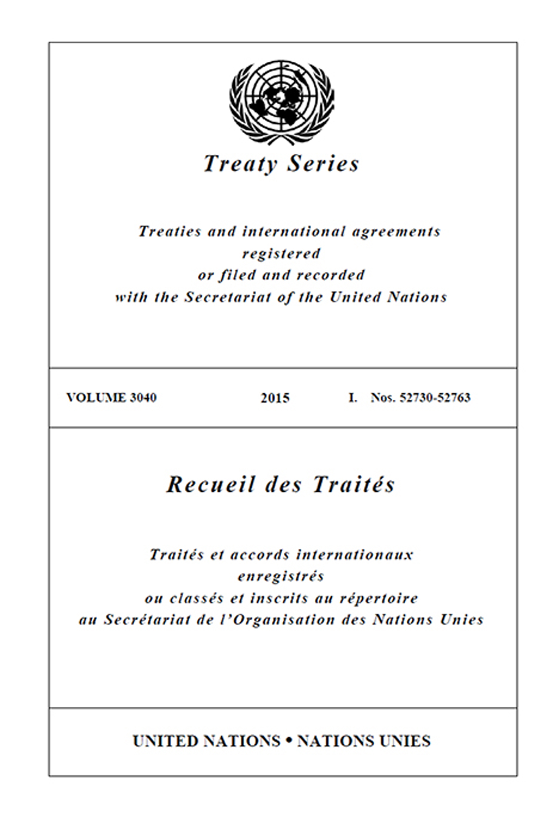 image of Treaty Series 3040