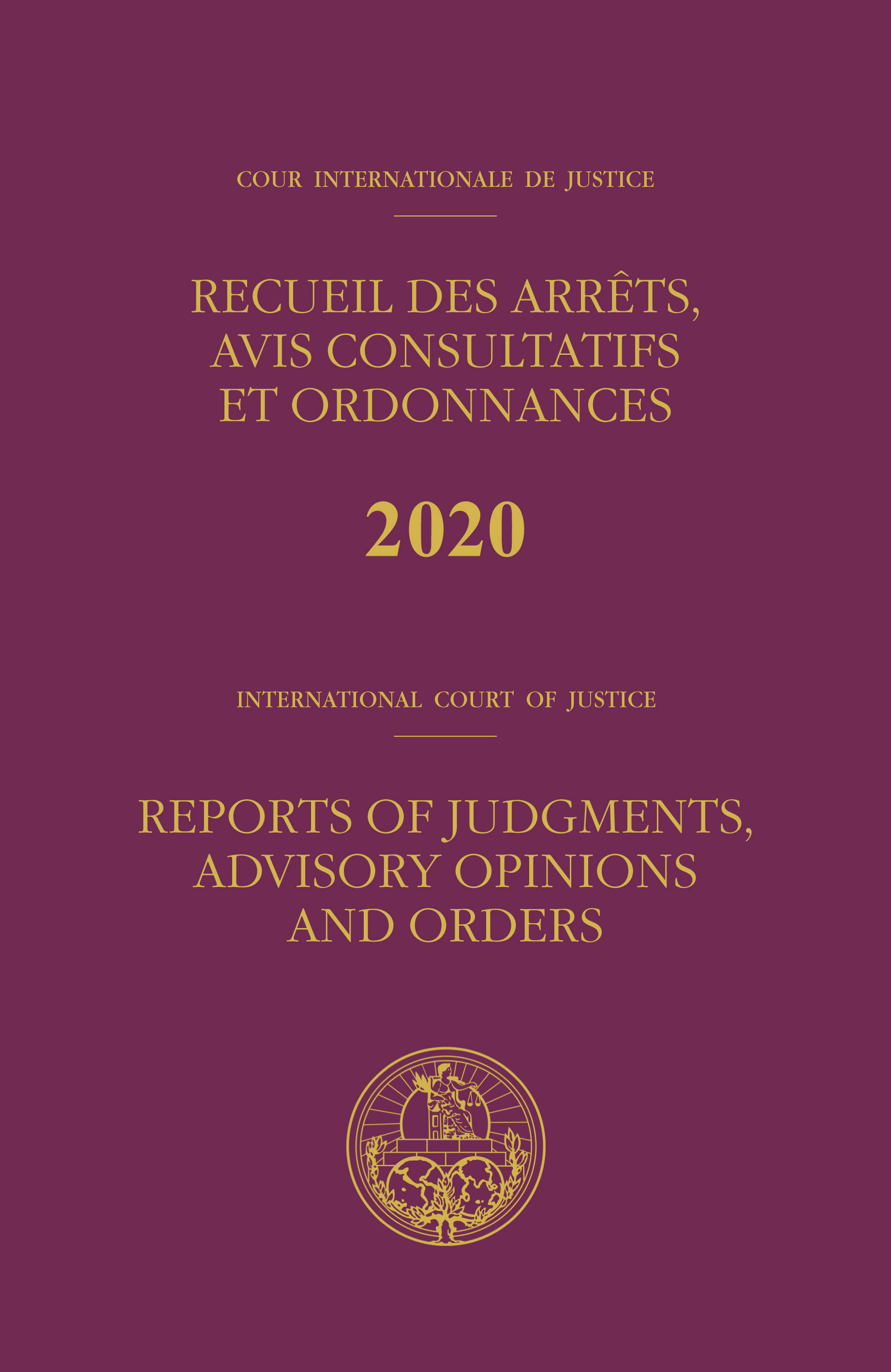image of Reports of Judgments, Advisory Opinions and Orders 2020 Bound Volume