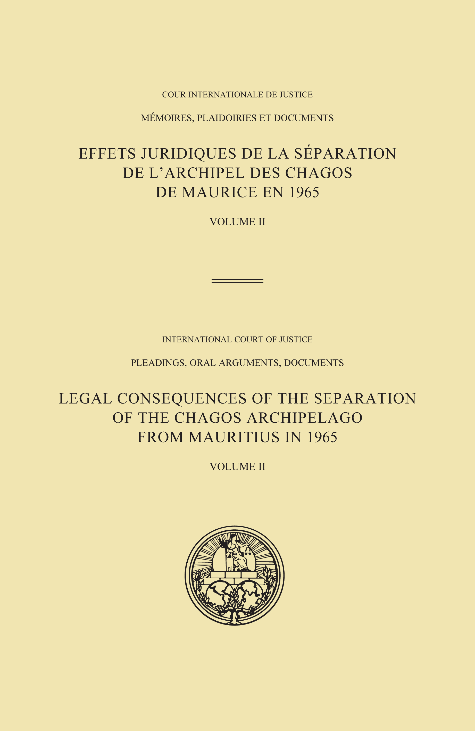 image of Legal Consequences of the Separation of the Chagos Archipelago from Mauritius in 1965, Volume II